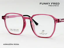 Cargar imagen en el visor de la galería, <div title='Genero CLIP-ON | Forma UNISEX CUADRADO | Color ROSA | | COMPLETOmmANCHOTOTAL | 139mmANCHODELENTE | 50mmALTURADELENTE | 46mmPUENTE | 19mmLONGITUDDEV' > FRED-2709 C5 </div>