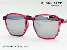 Cargar imagen en el visor de la galería, <div title='Genero CLIP-ON | Forma UNISEX CUADRADO | Color ROSA | | COMPLETOmmANCHOTOTAL | 139mmANCHODELENTE | 50mmALTURADELENTE | 46mmPUENTE | 19mmLONGITUDDEV' > FRED-2709 C5 </div>