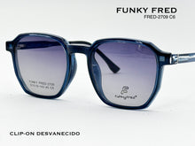 Cargar imagen en el visor de la galería, <div title='Genero CLIP-ON | Forma UNISEX CUADRADO | Color VERDE | | COMPLETOmmANCHOTOTAL | 139mmANCHODELENTE | 50mmALTURADELENTE | 46mmPUENTE | 19mmLONGITUDDE' > FRED-2709 C6 </div>
