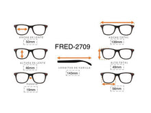 Cargar imagen en el visor de la galería, <div title='Genero CLIP-ON | Forma UNISEX CUADRADO | Color VERDE | | COMPLETOmmANCHOTOTAL | 139mmANCHODELENTE | 50mmALTURADELENTE | 46mmPUENTE | 19mmLONGITUDDE' > FRED-2709 C6 </div>