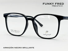Cargar imagen en el visor de la galería, <div title='Genero CLIP-ON | Forma UNISEX CUADRADO | Color NEGRO | | COMPLETOmmANCHOTOTAL | 140mmANCHODELENTE | 52mmALTURADELENTE | 46mmPUENTE | 18mmLONGITUDDE' > FRED-2710 C1 </div>