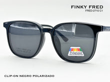 Cargar imagen en el visor de la galería, <div title='Genero CLIP-ON | Forma UNISEX CUADRADO | Color NEGRO | | COMPLETOmmANCHOTOTAL | 140mmANCHODELENTE | 52mmALTURADELENTE | 46mmPUENTE | 18mmLONGITUDDE' > FRED-2710 C1 </div>