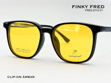 Cargar imagen en el visor de la galería, <div title='Genero CLIP-ON | Forma UNISEX CUADRADO | Color NEGRO | | COMPLETOmmANCHOTOTAL | 140mmANCHODELENTE | 52mmALTURADELENTE | 46mmPUENTE | 18mmLONGITUDDE' > FRED-2710 C1 </div>