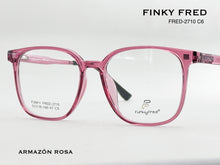 Cargar imagen en el visor de la galería, <div title='Genero CLIP-ON | Forma UNISEX CUADRADO | Color ROSA | | COMPLETOmmANCHOTOTAL | 140mmANCHODELENTE | 52mmALTURADELENTE | 46mmPUENTE | 18mmLONGITUDDEV' > FRED-2710 C5 </div>