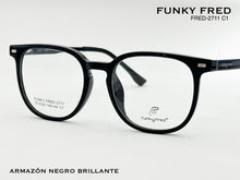 Cargar imagen en el visor de la galería, <div title='Genero CLIP-ON | Forma UNISEX CUADRADO | Color NEGRO | | COMPLETOmmANCHOTOTAL | 140mmANCHODELENTE | 50mmALTURADELENTE | 44mmPUENTE | 20mmLONGITUDDE' > FRED-2711 C1 </div>