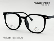 Cargar imagen en el visor de la galería, <div title='Genero CLIP-ON | Forma UNISEX CUADRADO | Color NEGRO | | COMPLETOmmANCHOTOTAL | 140mmANCHODELENTE | 50mmALTURADELENTE | 44mmPUENTE | 20mmLONGITUDDE' > FRED-2711 C2 </div>