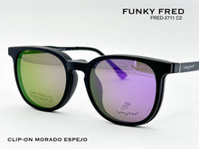 Cargar imagen en el visor de la galería, <div title='Genero CLIP-ON | Forma UNISEX CUADRADO | Color NEGRO | | COMPLETOmmANCHOTOTAL | 140mmANCHODELENTE | 50mmALTURADELENTE | 44mmPUENTE | 20mmLONGITUDDE' > FRED-2711 C2 </div>