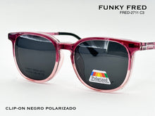 Cargar imagen en el visor de la galería, <div title='Genero CLIP-ON | Forma UNISEX CUADRADO | Color ROSA | | COMPLETOmmANCHOTOTAL | 140mmANCHODELENTE | 50mmALTURADELENTE | 44mmPUENTE | 20mmLONGITUDDEV' > FRED-2711 C3 </div>