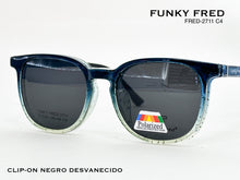 Cargar imagen en el visor de la galería, <div title='Genero CLIP-ON | Forma UNISEX CUADRADO | Color VERDE | | COMPLETOmmANCHOTOTAL | 140mmANCHODELENTE | 50mmALTURADELENTE | 44mmPUENTE | 20mmLONGITUDDE' > FRED-2711 C4 </div>