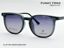 Cargar imagen en el visor de la galería, <div title='Genero CLIP-ON | Forma MUJER CUADRADO | Color GRIS | | COMPLETOmmANCHOTOTAL | 140mmANCHODELENTE | 50mmALTURADELENTE | 44mmPUENTE | 20mmLONGITUDDEVA' > FRED-2711 C5 </div>