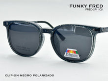 Cargar imagen en el visor de la galería, <div title='Genero CLIP-ON | Forma MUJER CUADRADO | Color GRIS | | COMPLETOmmANCHOTOTAL | 140mmANCHODELENTE | 50mmALTURADELENTE | 44mmPUENTE | 20mmLONGITUDDEVA' > FRED-2711 C5 </div>