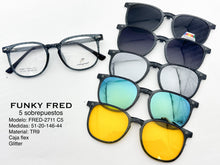Cargar imagen en el visor de la galería, <div title='Genero CLIP-ON | Forma MUJER CUADRADO | Color GRIS | | COMPLETOmmANCHOTOTAL | 140mmANCHODELENTE | 50mmALTURADELENTE | 44mmPUENTE | 20mmLONGITUDDEVA' > FRED-2711 C5 </div>