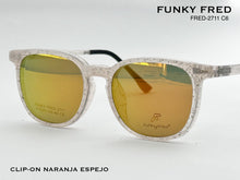 Cargar imagen en el visor de la galería, <div title='Genero CLIP-ON | Forma UNISEX CUADRADO | Color BLANCO TRASPARENTE | | COMPLETOmmANCHOTOTAL | 140mmANCHODELENTE | 50mmALTURADELENTE | 44mmPUENTE | 20' > FRED-2711 C6 </div>