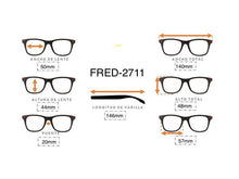 Cargar imagen en el visor de la galería, <div title='Genero CLIP-ON | Forma UNISEX CUADRADO | Color VERDE | | COMPLETOmmANCHOTOTAL | 140mmANCHODELENTE | 50mmALTURADELENTE | 44mmPUENTE | 20mmLONGITUDDE' > FRED-2711 C4 </div>