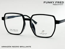 Cargar imagen en el visor de la galería, <div title='Genero CLIP-ON | Forma UNISEX CUADRADO | Color NEGRO | | COMPLETOmmANCHOTOTAL | 144mmANCHODELENTE | 53mmALTURADELENTE | 48mmPUENTE | 19mmLONGITUDDE' > FRED-2712 C1 </div>