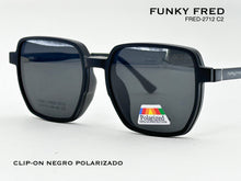 Cargar imagen en el visor de la galería, <div title='Genero CLIP-ON | Forma UNISEX CUADRADO | Color NEGRO | | COMPLETOmmANCHOTOTAL | 144mmANCHODELENTE | 53mmALTURADELENTE | 48mmPUENTE | 19mmLONGITUDDE' > FRED-2712 C2 </div>