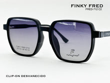 Cargar imagen en el visor de la galería, <div title='Genero CLIP-ON | Forma UNISEX CUADRADO | Color NEGRO | | COMPLETOmmANCHOTOTAL | 144mmANCHODELENTE | 53mmALTURADELENTE | 48mmPUENTE | 19mmLONGITUDDE' > FRED-2712 C2 </div>