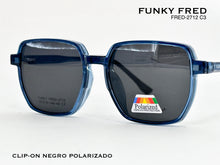 Cargar imagen en el visor de la galería, <div title='Genero CLIP-ON | Forma UNISEX CUADRADO | Color VERDE | | COMPLETOmmANCHOTOTAL | 144mmANCHODELENTE | 53mmALTURADELENTE | 48mmPUENTE | 19mmLONGITUDDE' > FRED-2712 C3 </div>