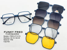 Cargar imagen en el visor de la galería, <div title='Genero CLIP-ON | Forma UNISEX CUADRADO | Color VERDE | | COMPLETOmmANCHOTOTAL | 144mmANCHODELENTE | 53mmALTURADELENTE | 48mmPUENTE | 19mmLONGITUDDE' > FRED-2712 C3 </div>