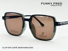 Cargar imagen en el visor de la galería, <div title='Genero CLIP-ON | Forma UNISEX CUADRADO | Color NEGRO VERDE | | COMPLETOmmANCHOTOTAL | 144mmANCHODELENTE | 53mmALTURADELENTE | 48mmPUENTE | 19mmLONG' > FRED-2712 C4 </div>