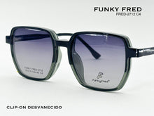 Cargar imagen en el visor de la galería, <div title='Genero CLIP-ON | Forma UNISEX CUADRADO | Color NEGRO VERDE | | COMPLETOmmANCHOTOTAL | 144mmANCHODELENTE | 53mmALTURADELENTE | 48mmPUENTE | 19mmLONG' > FRED-2712 C4 </div>