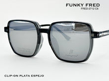 Cargar imagen en el visor de la galería, <div title='Genero CLIP-ON | Forma UNISEX CUADRADO | Color GRIS | | COMPLETOmmANCHOTOTAL | 144mmANCHODELENTE | 53mmALTURADELENTE | 48mmPUENTE | 19mmLONGITUDDEV' > FRED-2712 C6 </div>