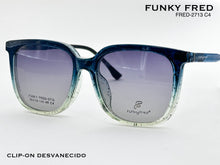 Cargar imagen en el visor de la galería, <div title='Genero CLIP-ON | Forma MUJER CUADRADO | Color VERDE | | COMPLETOmmANCHOTOTAL | 146mmANCHODELENTE | 56mmALTURADELENTE | 49mmPUENTE | 18mmLONGITUDDEV' > FRED-2713 C4 </div>