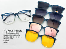 Cargar imagen en el visor de la galería, <div title='Genero CLIP-ON | Forma MUJER CUADRADO | Color VERDE | | COMPLETOmmANCHOTOTAL | 146mmANCHODELENTE | 56mmALTURADELENTE | 49mmPUENTE | 18mmLONGITUDDEV' > FRED-2713 C4 </div>