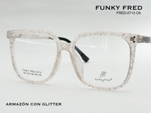 Cargar imagen en el visor de la galería, <div title='Genero CLIP-ON | Forma MUJER CUADRADO | Color BLANCO TRASPARENTE | | COMPLETOmmANCHOTOTAL | 146mmANCHODELENTE | 56mmALTURADELENTE | 49mmPUENTE | 18m' > FRED-2713 C6 </div>