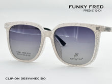 Cargar imagen en el visor de la galería, <div title='Genero CLIP-ON | Forma MUJER CUADRADO | Color BLANCO TRASPARENTE | | COMPLETOmmANCHOTOTAL | 146mmANCHODELENTE | 56mmALTURADELENTE | 49mmPUENTE | 18m' > FRED-2713 C6 </div>