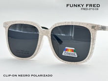 Cargar imagen en el visor de la galería, <div title='Genero CLIP-ON | Forma MUJER CUADRADO | Color BLANCO TRASPARENTE | | COMPLETOmmANCHOTOTAL | 146mmANCHODELENTE | 56mmALTURADELENTE | 49mmPUENTE | 18m' > FRED-2713 C6 </div>