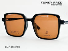 Cargar imagen en el visor de la galería, <div title='Genero CLIP-ON | Forma UNISEX CUADRADO | Color NEGRO | | COMPLETOmmANCHOTOTAL | 140mmANCHODELENTE | 51mmALTURADELENTE | 43mmPUENTE | 19mmLONGITUDDE' > FRED-2714 C3 </div>