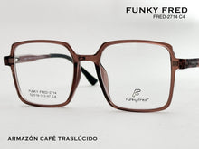 Cargar imagen en el visor de la galería, <div title='Genero CLIP-ON | Forma UNISEX CUADRADO | Color CAFE | | COMPLETOmmANCHOTOTAL | 140mmANCHODELENTE | 51mmALTURADELENTE | 43mmPUENTE | 19mmLONGITUDDEV' > FRED-2714 C4 </div>