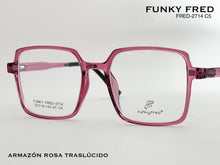 Cargar imagen en el visor de la galería, <div title='Genero CLIP-ON | Forma UNISEX CUADRADO | Color ROSA | | COMPLETOmmANCHOTOTAL | 140mmANCHODELENTE | 51mmALTURADELENTE | 46mmPUENTE | 19mmLONGITUDDEV' > FRED-2714 C5 </div>