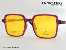 Cargar imagen en el visor de la galería, <div title='Genero CLIP-ON | Forma UNISEX CUADRADO | Color ROSA | | COMPLETOmmANCHOTOTAL | 140mmANCHODELENTE | 51mmALTURADELENTE | 46mmPUENTE | 19mmLONGITUDDEV' > FRED-2714 C5 </div>