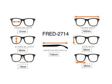 Cargar imagen en el visor de la galería, <div title='Genero CLIP-ON | Forma UNISEX CUADRADO | Color VERDE | | COMPLETOmmANCHOTOTAL | 140mmANCHODELENTE | 51mmALTURADELENTE | 46mmPUENTE | 19mmLONGITUDDE' > FRED-2714 C6 </div>