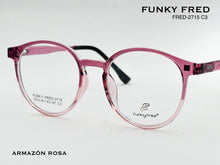 Cargar imagen en el visor de la galería, <div title='Genero CLIP-ON | Forma UNISEX REDONDO | Color ROSA | | COMPLETOmmANCHOTOTAL | 137mmANCHODELENTE | 49mmALTURADELENTE | 47mmPUENTE | 19mmLONGITUDDEVA' > FRED-2715 C3 </div>