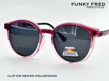 Cargar imagen en el visor de la galería, <div title='Genero CLIP-ON | Forma UNISEX REDONDO | Color ROSA | | COMPLETOmmANCHOTOTAL | 137mmANCHODELENTE | 49mmALTURADELENTE | 47mmPUENTE | 19mmLONGITUDDEVA' > FRED-2715 C3 </div>