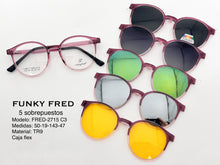 Cargar imagen en el visor de la galería, <div title='Genero CLIP-ON | Forma UNISEX REDONDO | Color ROSA | | COMPLETOmmANCHOTOTAL | 137mmANCHODELENTE | 49mmALTURADELENTE | 47mmPUENTE | 19mmLONGITUDDEVA' > FRED-2715 C3 </div>