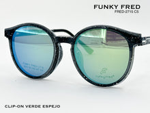 Cargar imagen en el visor de la galería, <div title='Genero CLIP-ON | Forma MUJER REDONDO | Color GRIS | | COMPLETOmmANCHOTOTAL | 137mmANCHODELENTE | 49mmALTURADELENTE | 47mmPUENTE | 19mmLONGITUDDEVAR' > FRED-2715 C5 </div>