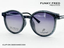 Cargar imagen en el visor de la galería, <div title='Genero CLIP-ON | Forma MUJER REDONDO | Color GRIS | | COMPLETOmmANCHOTOTAL | 137mmANCHODELENTE | 49mmALTURADELENTE | 47mmPUENTE | 19mmLONGITUDDEVAR' > FRED-2715 C5 </div>