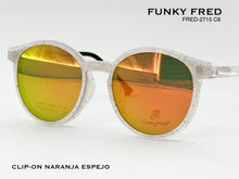 Cargar imagen en el visor de la galería, <div title='Genero CLIP-ON | Forma MUJER REDONDO | Color BLANCO TRASPARENTE | | COMPLETOmmANCHOTOTAL | 137mmANCHODELENTE | 49mmALTURADELENTE | 47mmPUENTE | 19mm' > FRED-2715 C6 </div>