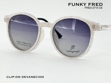 Cargar imagen en el visor de la galería, <div title='Genero CLIP-ON | Forma MUJER REDONDO | Color BLANCO TRASPARENTE | | COMPLETOmmANCHOTOTAL | 137mmANCHODELENTE | 49mmALTURADELENTE | 47mmPUENTE | 19mm' > FRED-2715 C6 </div>