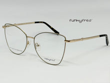 Cargar imagen en el visor de la galería, <div title='Genero MUJER | Forma GATO | Color DORADO GRIS | COMPLETO | 143mmANCHOTOTAL | 55mmANCHODELENTE | 49mmALTURADELENTE | 16mmPUENTE | 140mmLONGITUDDEVARI' > FRED-3013SP C2 </div>