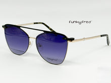 Cargar imagen en el visor de la galería, <div title='Genero MUJER | Forma GATO | Color DORADO GRIS | COMPLETO | 143mmANCHOTOTAL | 55mmANCHODELENTE | 49mmALTURADELENTE | 16mmPUENTE | 140mmLONGITUDDEVARI' > FRED-3013SP C2 </div>