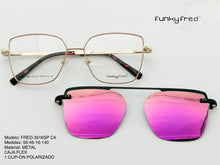 Cargar imagen en el visor de la galería, <div title='Genero MUJER | Forma CUADRADO RECDTANGULAR | Color ROSA | COMPLETO | 146mmANCHOTOTAL | 54mmANCHODELENTE | 46mmALTURADELENTE | 16mmPUENTE | 140mmLONG' > FRED-3016SP C4 </div>