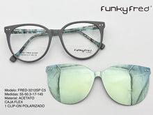 Cargar imagen en el visor de la galería, <div title='Genero MUJER | Forma REDONDO | Color GRIS | COMPLETO | 140mmANCHOTOTAL | 53mmANCHODELENTE | 49mmALTURADELENTE | 17mmPUENTE | 145MMLONGITUDDEVARILLA' > FRED-3212SP C5 </div>