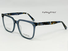 Cargar imagen en el visor de la galería, <div title='Genero UNISEX | Forma CUADRADO | Color AZUL | COMPLETO | 145mmANCHOTOTAL | 55mmANCHODELENTE | 45mmALTURADELENTE | 19mmPUENTE | 145MMLONGITUDDEVARIL' > FRED-3214SP C2 </div>