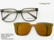 Cargar imagen en el visor de la galería, <div title='Genero UNISEX | Forma CUADRADO | Color CAFE | COMPLETO | 145mmANCHOTOTAL | 55mmANCHODELENTE | 45mmALTURADELENTE | 19mmPUENTE | 145MMLONGITUDDEVARIL' > FRED-3214SP C3 </div>