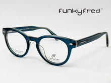 Cargar imagen en el visor de la galería, <div title='Genero UNISEX | Forma REDONDO | Color AZUL | COMPLETO | 143mmANCHOTOTAL | 48mmANCHODELENTE | 41mmALTURADELENTE | 22mmPUENTE | 145MMLONGITUDDEVARILL' > FRED-3301SP C2 </div>